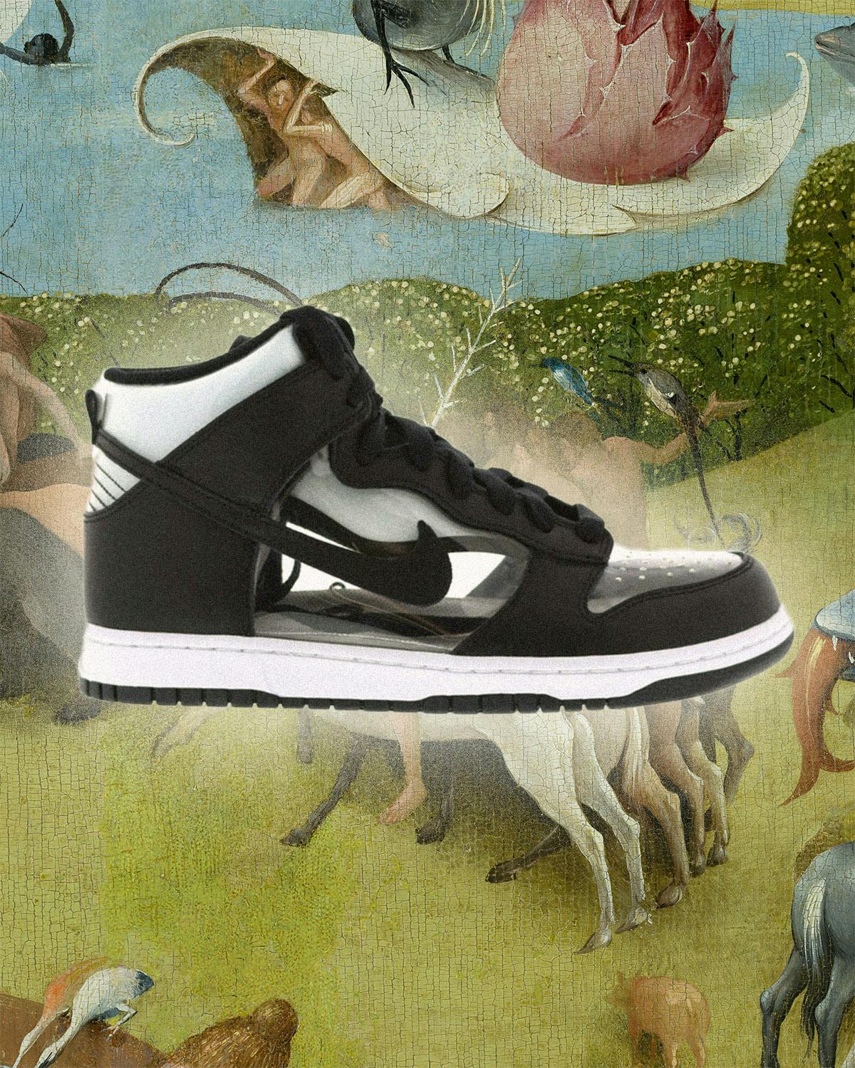 nike dunk high comme des garcons clear